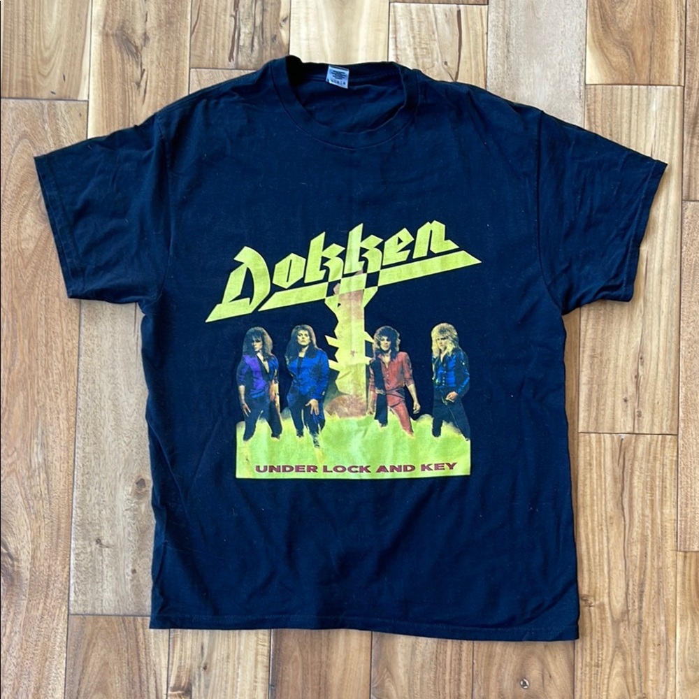 DOKKEN BAND Black Graphic T-Shirt